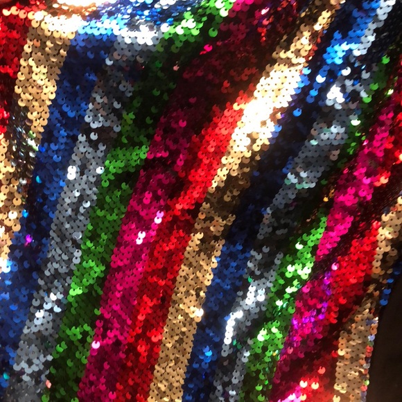 LAST ONE!! Rainbow Sequin midi dress/duster. - Picture 6 of 8